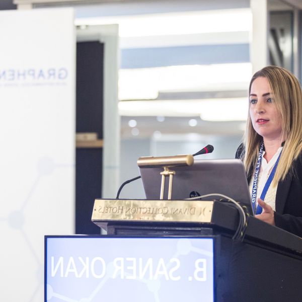 Burcu Saner Okan (Sabanci University, Turkey) presented work on obtaining recycled graphene from alternative sources at the Graphene Week Innovation Forum