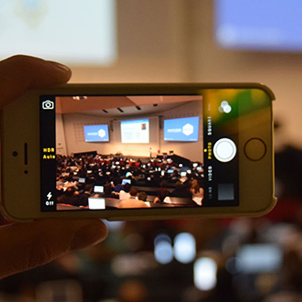 Person taking a picture with cell phone