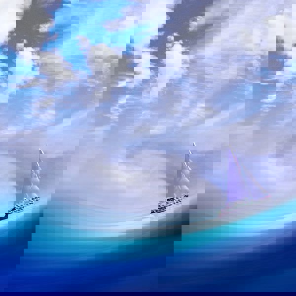 Sailing boat illustration.