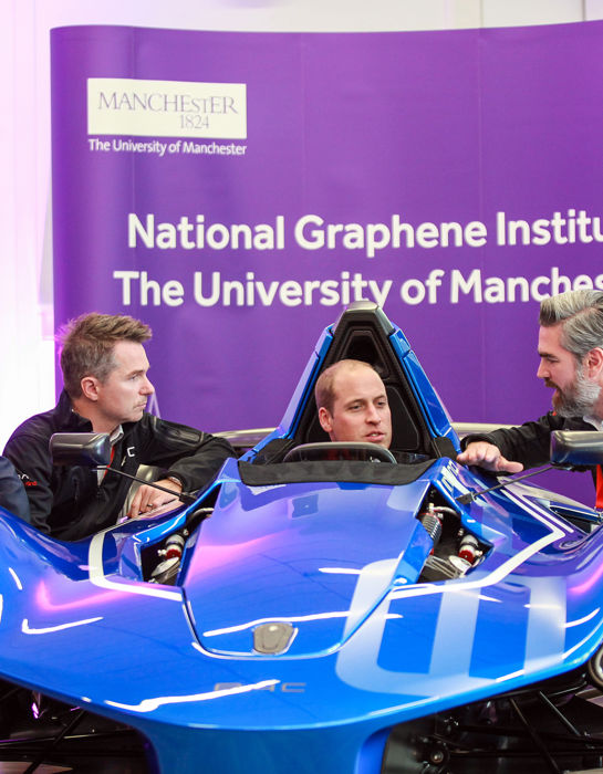 Prince William in BAC mono graphene car