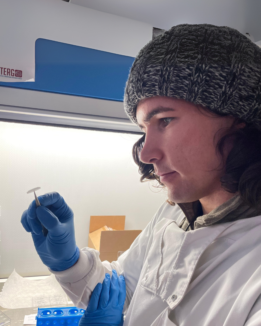 Jack Maughan in the lab