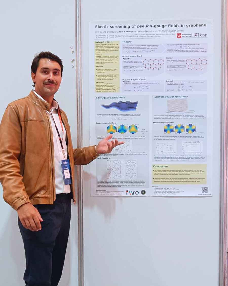 Robin Smeyers Poster Winner in Fundamentals Graphene Week 2024